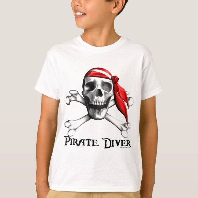 Pirate Diver Kids T-shirt (Front)