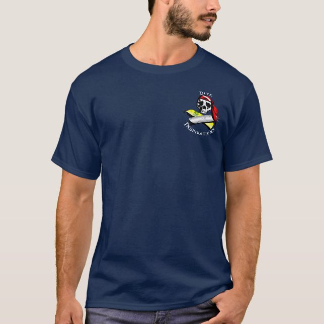 Pirate Diver - Vintage Worn Dark T-Shirt (Front)