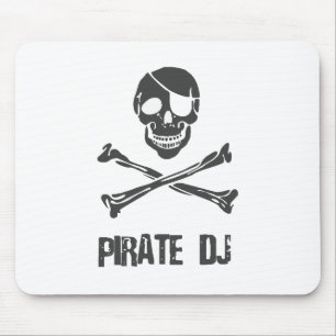 Pirate DJ - Disc Jockey Music Theif Mouse Mat