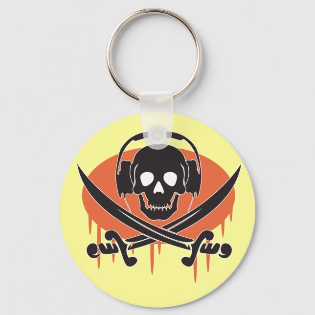 Pirate DJ Key Ring (Front)