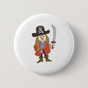 Pirate Dog 6 Cm Round Badge