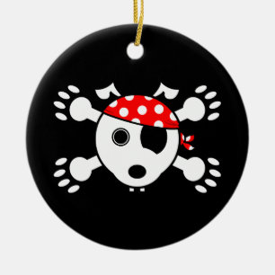 Pirate Dog Ceramic Tree Decoration