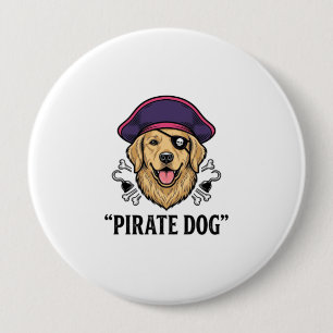 Pirate Dog Vintage Engraving Shirt Design_1 10 Cm Round Badge