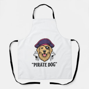 Pirate Dog Vintage Engraving Shirt Design_1 Apron