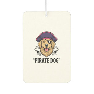 Pirate Dog Vintage Engraving Shirt Design_1 Car Air Freshener