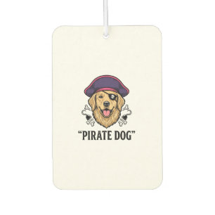 Pirate Dog Vintage Engraving Shirt Design_1 Car Air Freshener