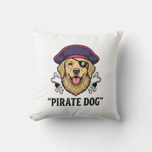 Pirate Dog Vintage Engraving Shirt Design_1 Cushion