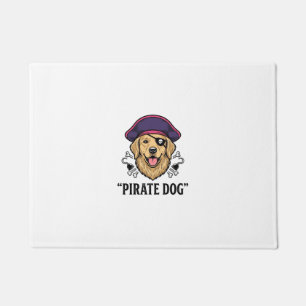 Pirate Dog Vintage Engraving Shirt Design_1 Doormat