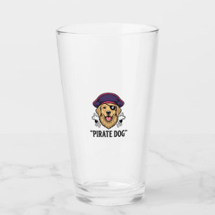 Pirate Dog Vintage Engraving Shirt Design_1 Glass