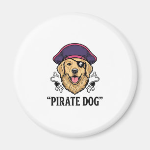 Pirate Dog Vintage Engraving Shirt Design_1 Magnet