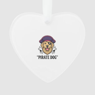 Pirate Dog Vintage Engraving Shirt Design_1 Ornament