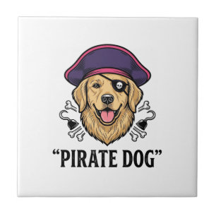 Pirate Dog Vintage Engraving Shirt Design_1 Tile