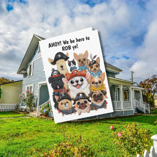 Pirate Dogs Birthday Message - Robbing Years Card