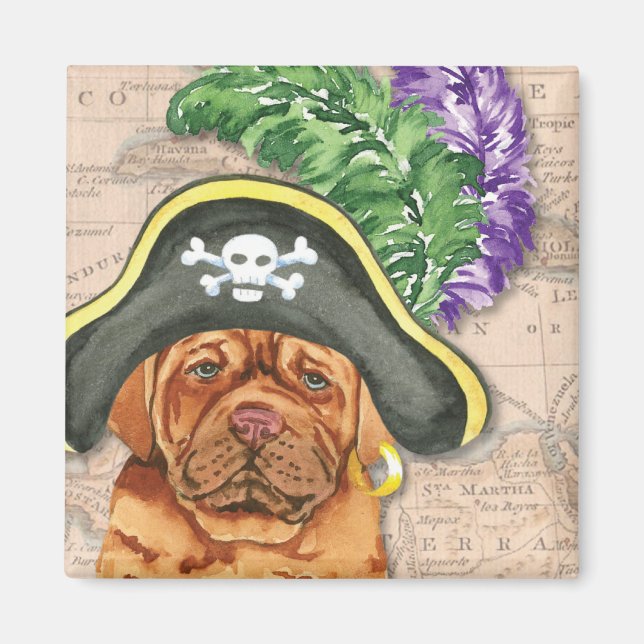 Pirate Dogue de Bordeaux Magnet (Front)