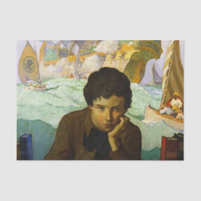 “Pirate Dreams” by NC Wyeth Tissue Paper (Front)