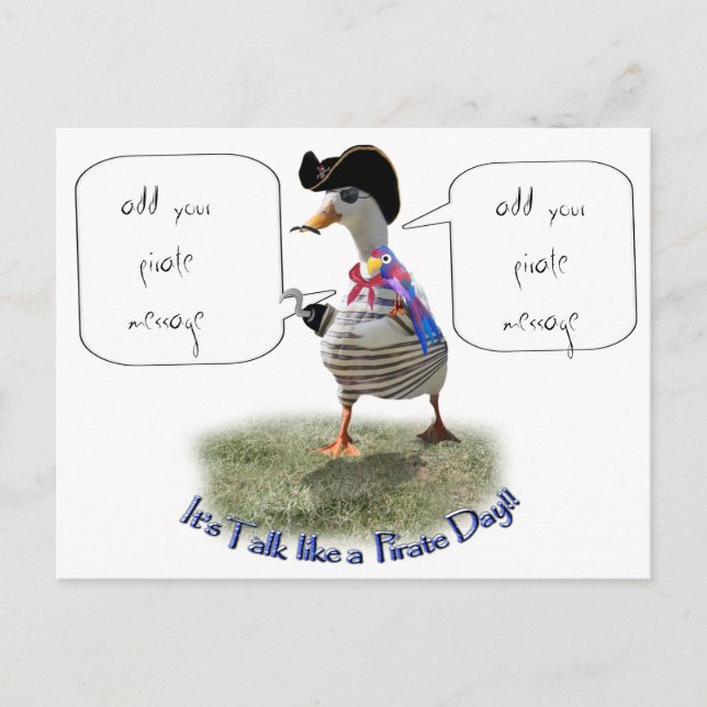 Pirate Duck Postcard (Front)