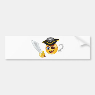 pirate emoji bumper sticker