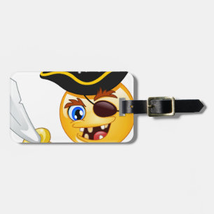 pirate emoji luggage tag