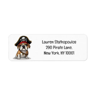 Pirate English Bulldog Skull Crossbones