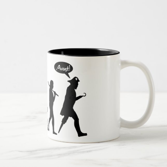 Pirate Evolution Drinkware Two-Tone Coffee Mug (Right)