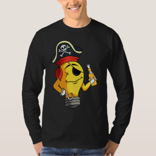 Pirate Eye Patch Light Bulb Sea Sailor Crew Ship T T-Shirt