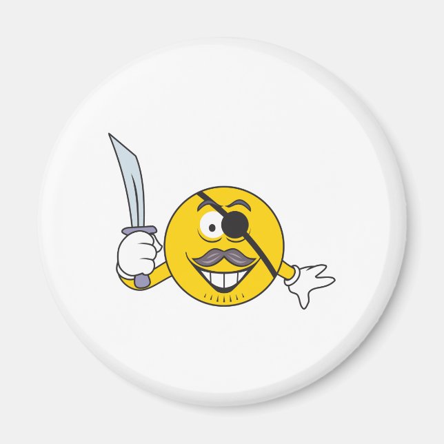 Pirate Face Magnet (Front)