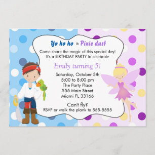 Pirate Fairy Birthday Invitation