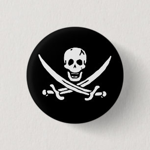 Pirate Flag 3 Cm Round Badge