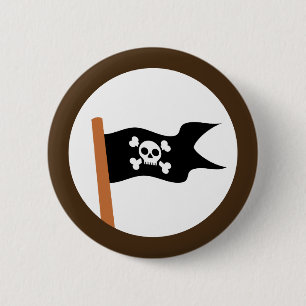 Pirate Flag 6 Cm Round Badge