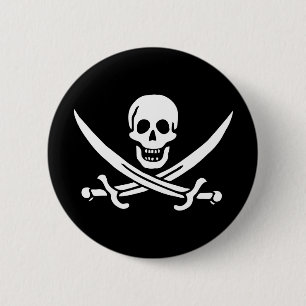 Pirate Flag 6 Cm Round Badge