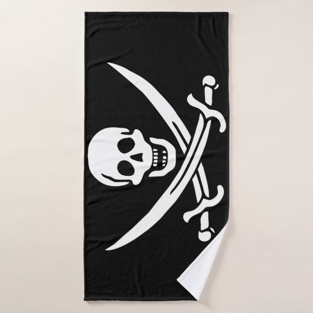 Pirate Flag Bath Towel (Bath Towel)