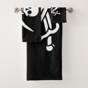 Pirate Flag Bath Towel Set