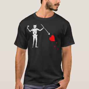 Pirate Flag Captain Blackbeard Edward Teach Buccan T-Shirt