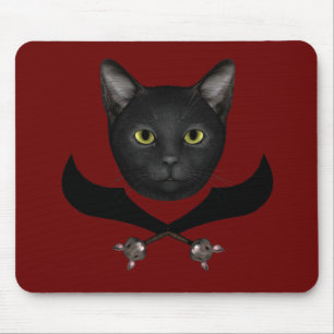 Pirate Flag Cat Mouse Mat