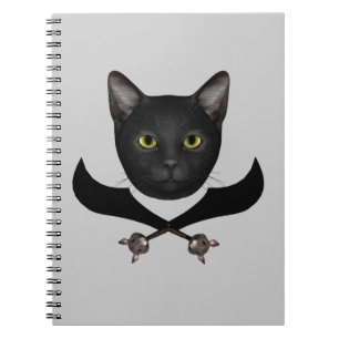 Pirate Flag Cat Notebook