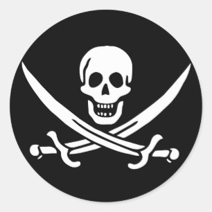 Pirate Flag Classic Round Sticker