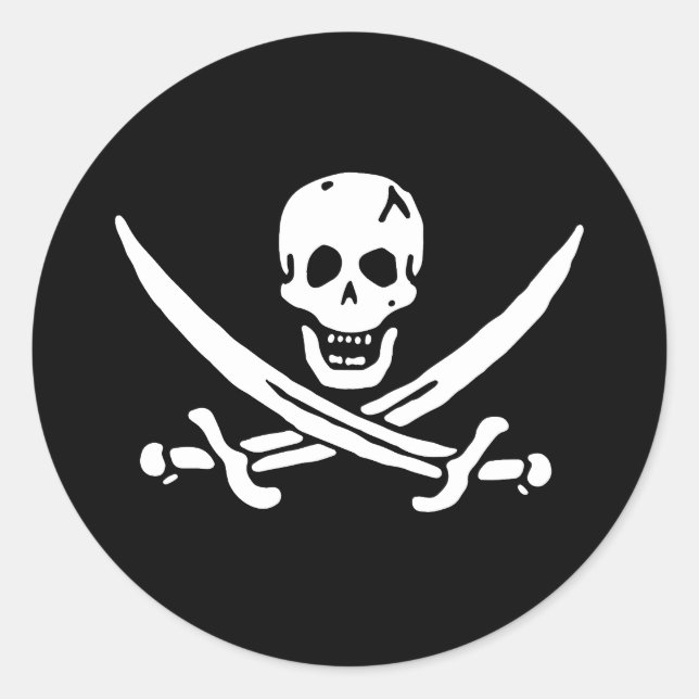 Pirate Flag Classic Round Sticker (Front)