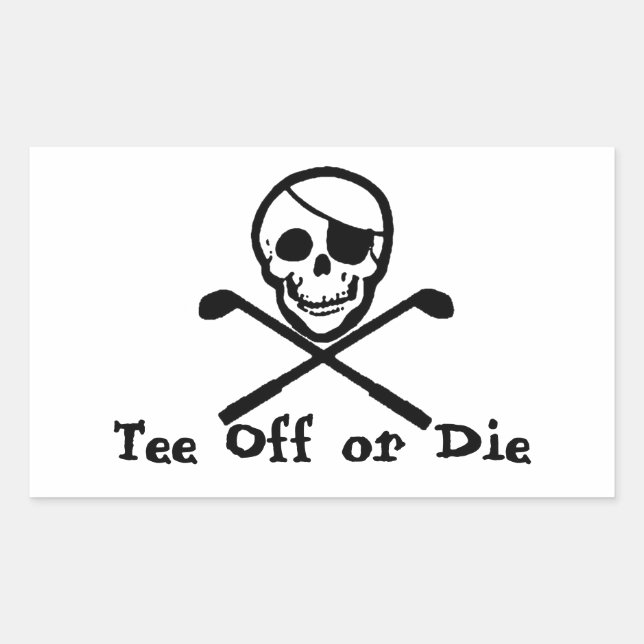 Pirate Flag Golf Cart Bumper Sticker (Front)