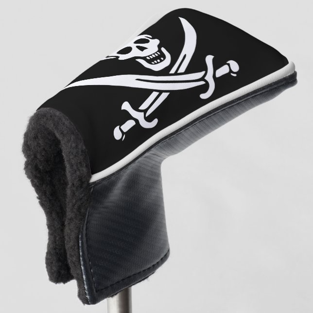 Pirate Flag Golf Head Cover (3/4 Front)