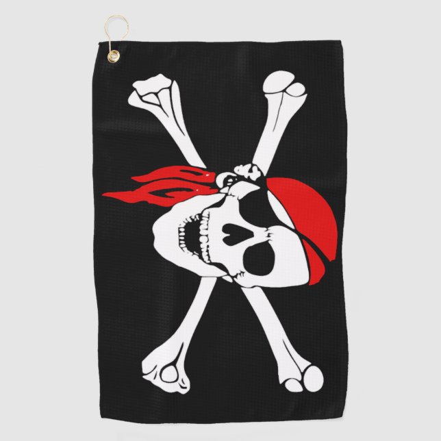 Pirate Flag Golf Towel (Front)