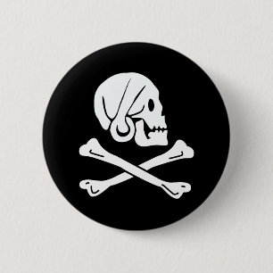 Pirate Flag - Jolly Roger 6 Cm Round Badge