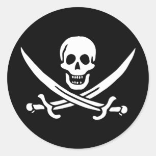 Pirate Flag of Calico Jack Classic Round Sticker