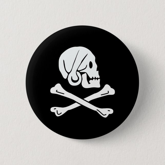 Pirate Flag of Henry Every 6 Cm Round Badge (Front)