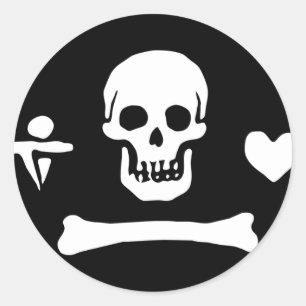 Pirate Flag of Stede Bonnet Classic Round Sticker