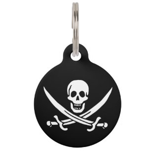 Pirate Flag Pet Tag