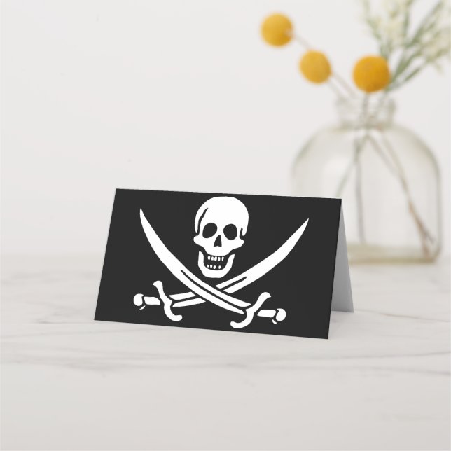 Pirate Flag Place Card (Front)