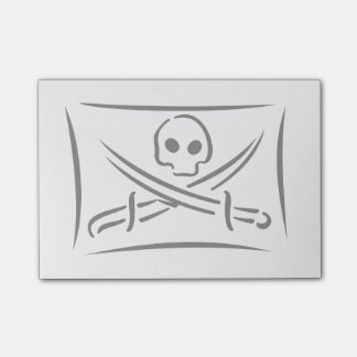 Pirate Flag Post It Note Pad Custom Background