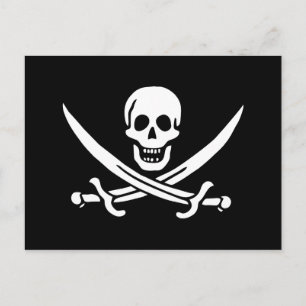 Pirate flag postcard