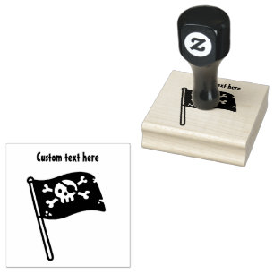 Pirate Flag Rubber Stamp
