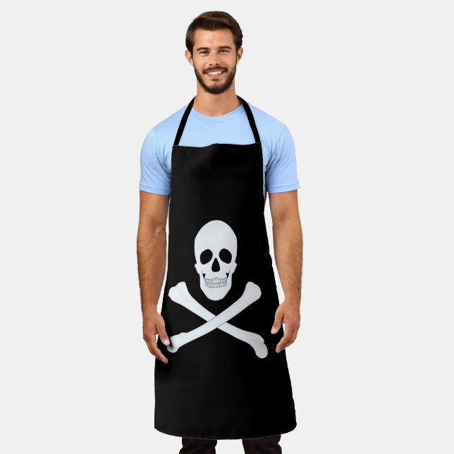Pirate Flag (Skull and Crossbones) (Jolly Roger) Apron (Worn)